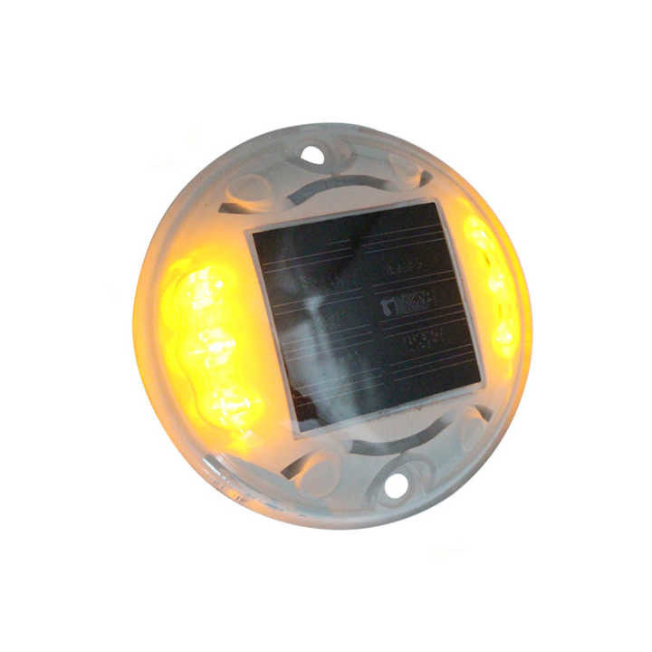 FCC Flashing Solar Road Stud Amarillo LED Marcadores del pavimento Distancia de visualización 1000m