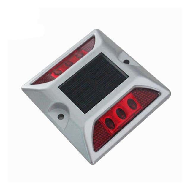 Anti-UV PC LED solar Marcadores de carretera de aluminio de fundición de la carretera de luz