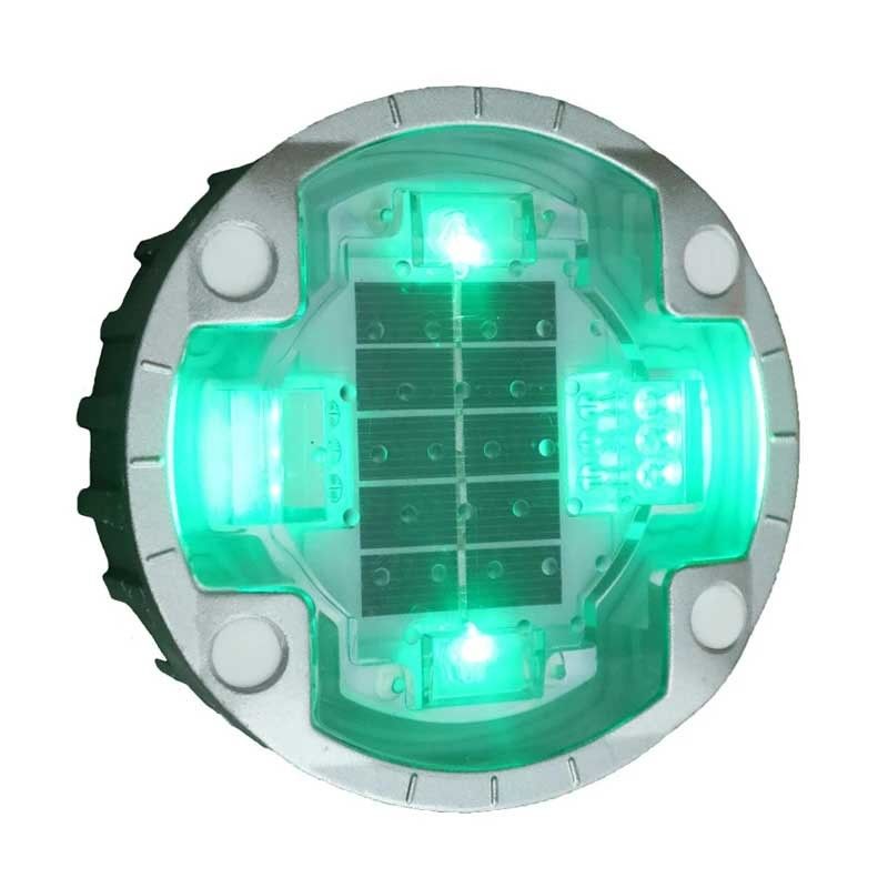 Color verde LED solar rodillos de carretera LED de alto brillo Diámetro de 120 mm