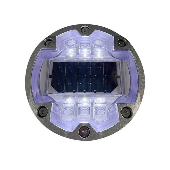 Alta luminosidad LED rodillos solares 6 tornillos tierra solar LED incrustada ojo de gato