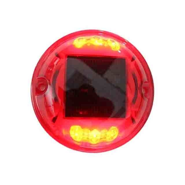 PC Advertencia de plástico LED intermitente reflector solar LED Rodas de rodillos ojos de gato luz