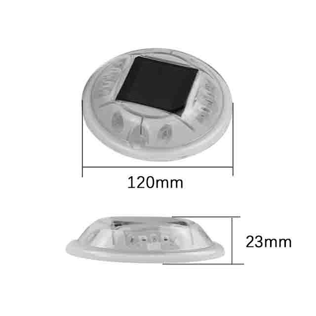 PC Advertencia de plástico LED intermitente reflector solar LED Rodas de rodillos ojos de gato luz