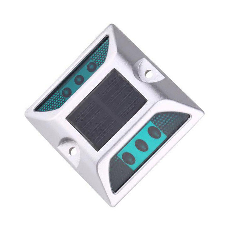 IP68 Aluminio Solar LED Rodas de Rodas Color Verde Autopista Reflectores de ojos de gato