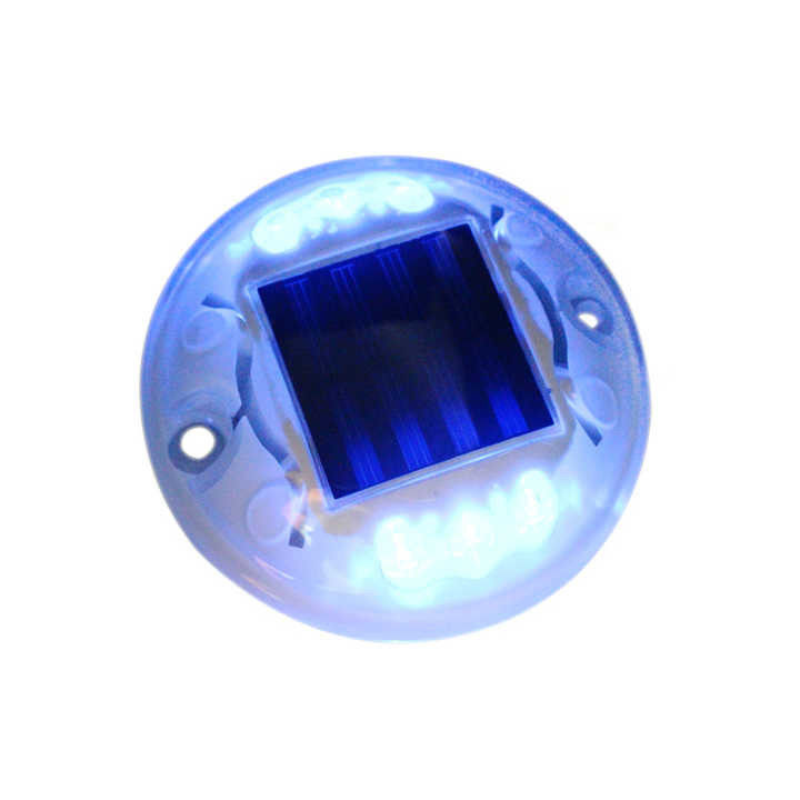 Reflectores de la carretera de energía solar de plástico redondo LED ojos de gato luz