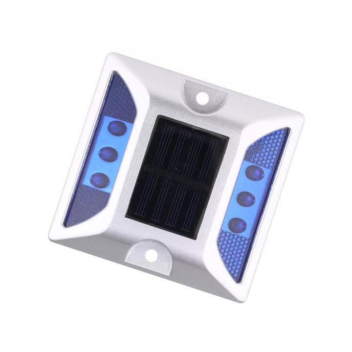 Aluminio LED parpadeante ojos de gato camino de rodillo de reflexión solar indicador de marca luz